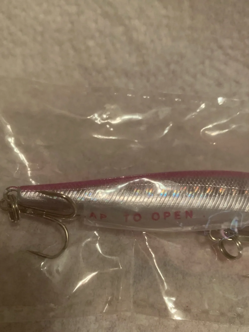 NEW Silver and Pink Fishing Lure - Premium Fresh or Saltwater with Treble Hooks